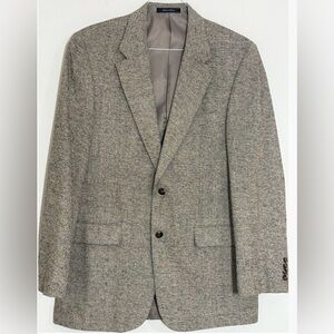 Savile Row Blazer Men Size 42 Long Tan Silk Tweed Suit Sport Coat Jacket Classic